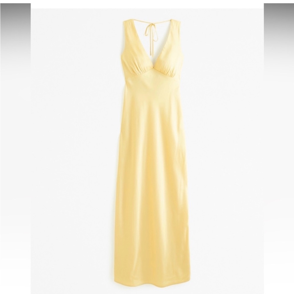 Elegant Yellow Maxi Dress Abercrombie